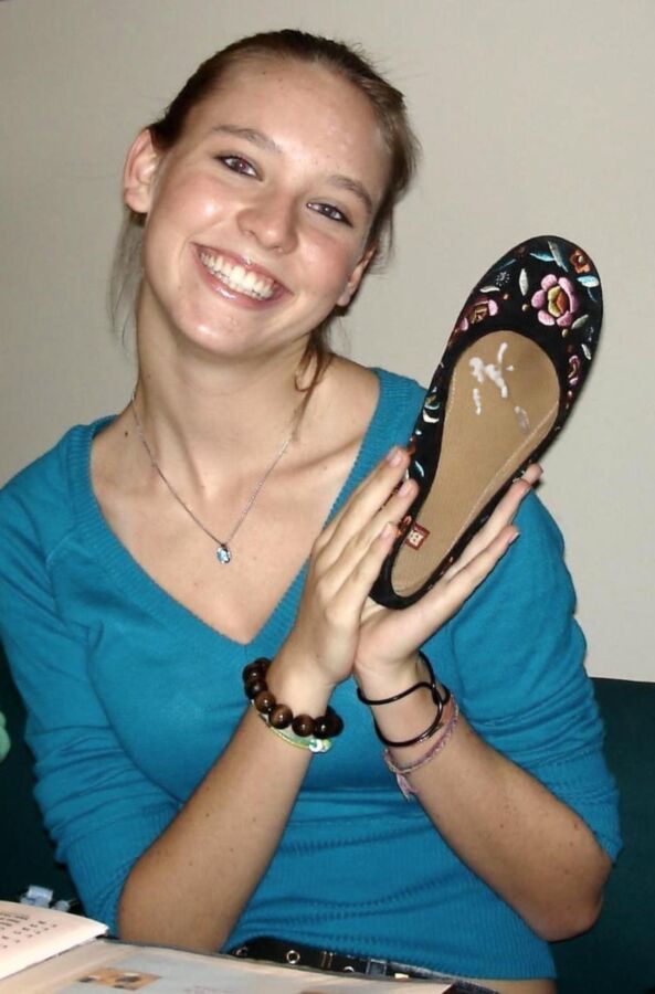 cum on her shoes