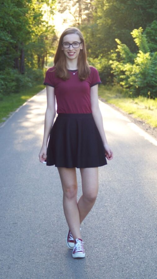 Nerdy Girl in sneakers