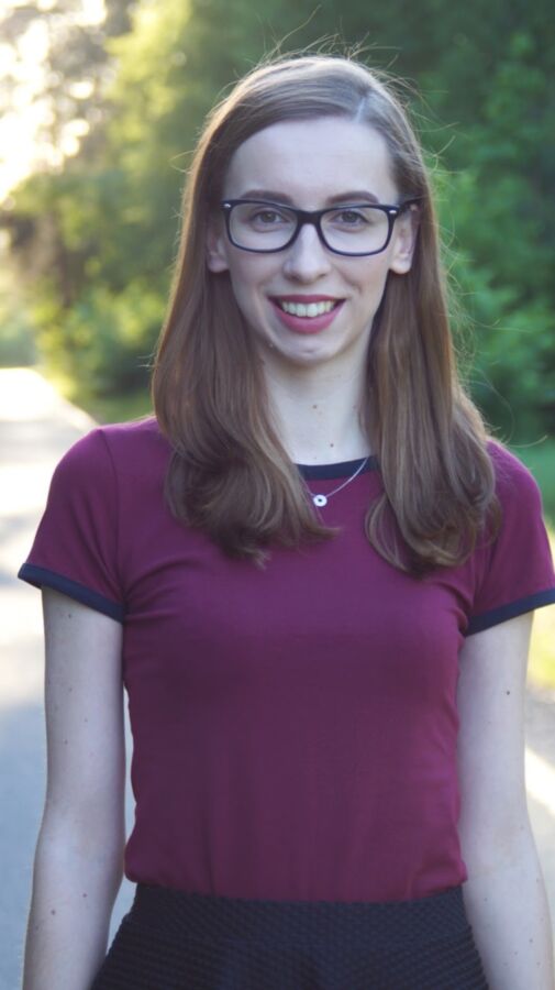 Nerdy Girl in sneakers