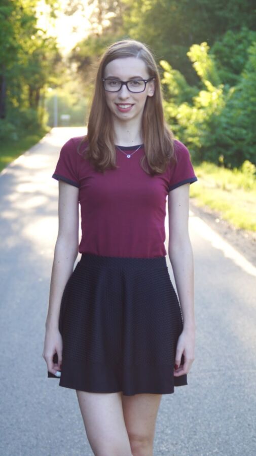 Nerdy Girl in sneakers