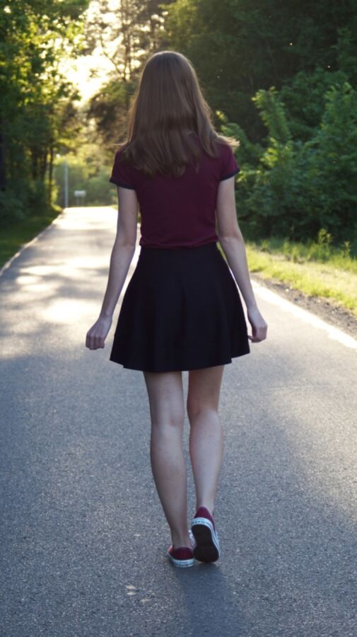 Nerdy Girl in sneakers