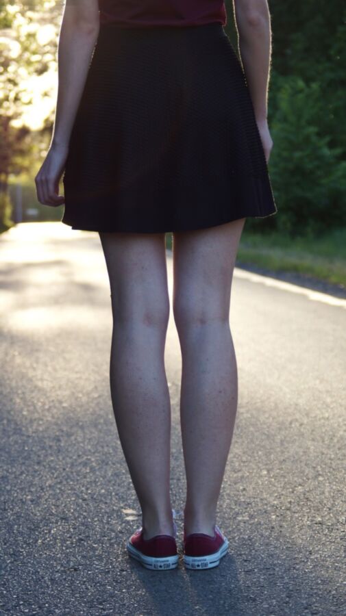 Nerdy Girl in sneakers