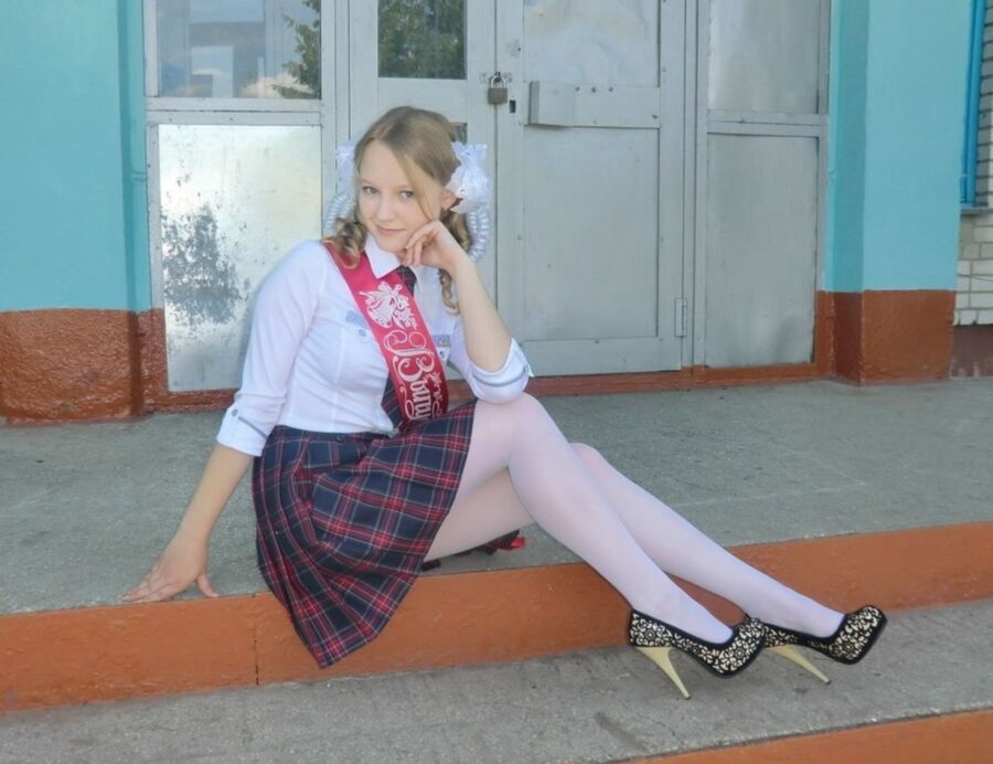 Teasing Teens in Pantyhose and High Heels