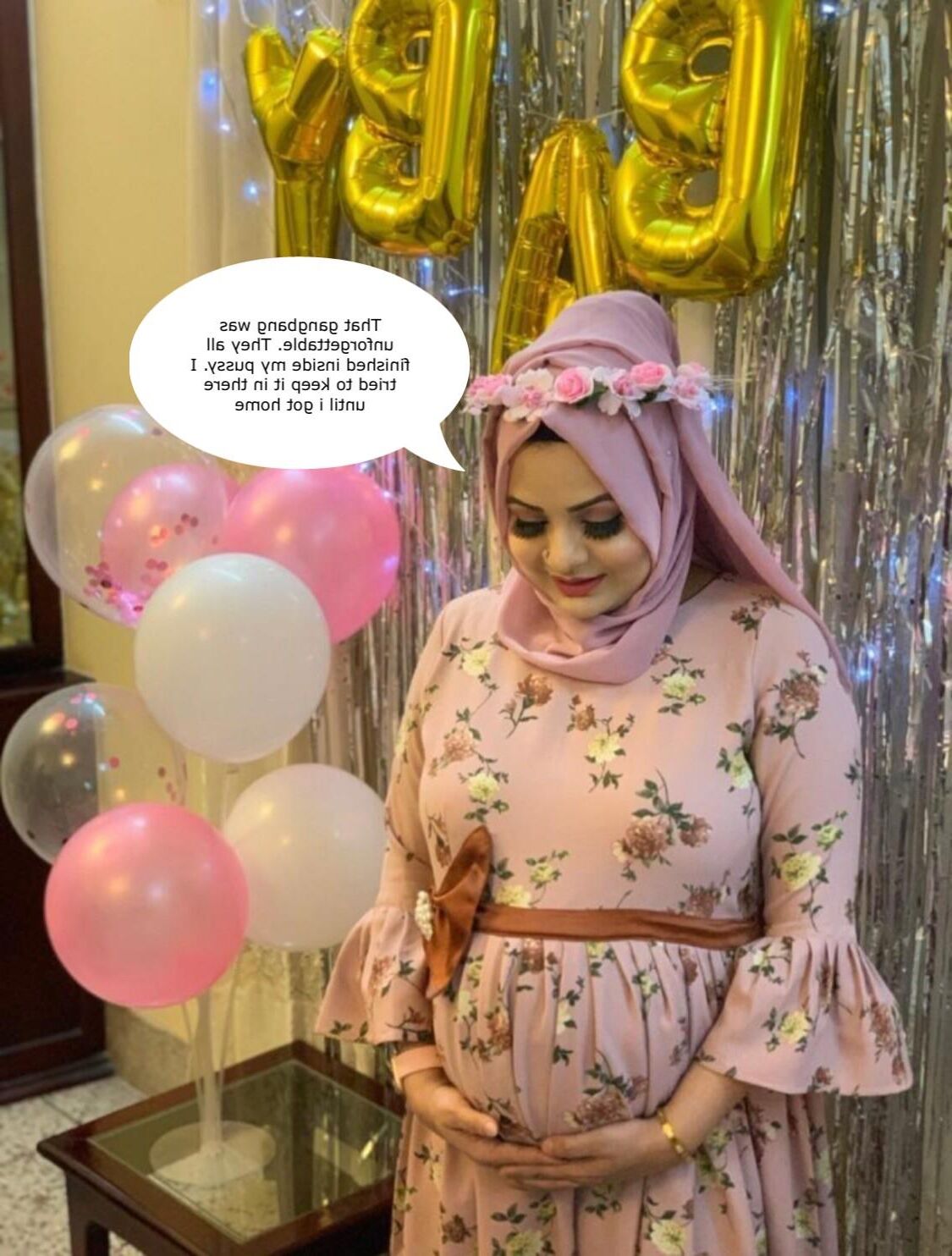 Schwangere Hijabi-Milf