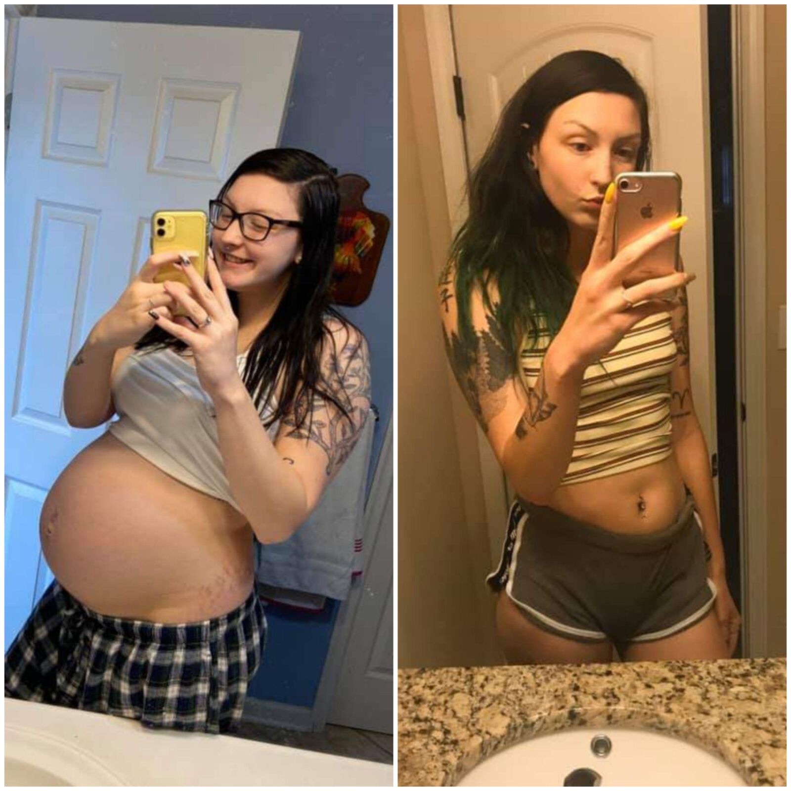 Pregnant teens - before and after 6