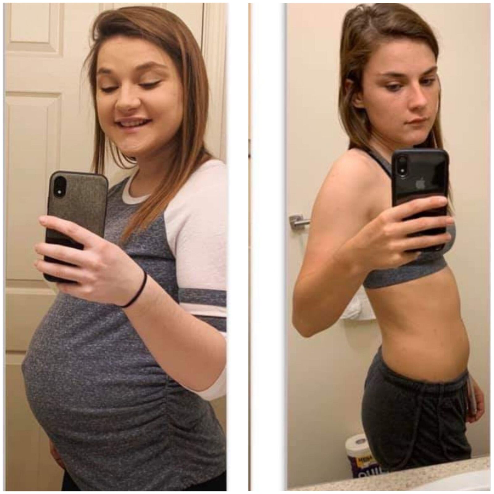 Pregnant teens - before and after 6