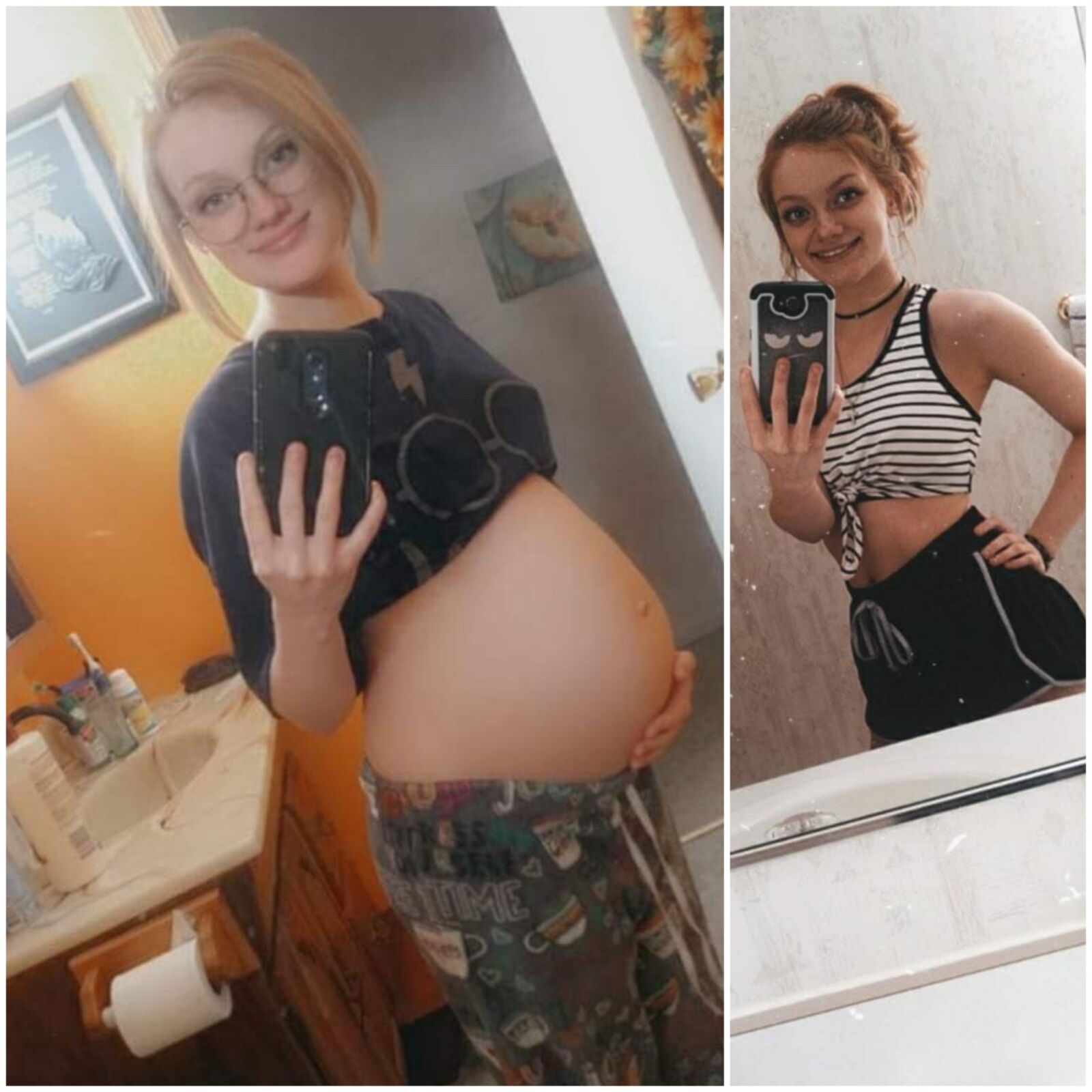 Pregnant teens - before and after 6