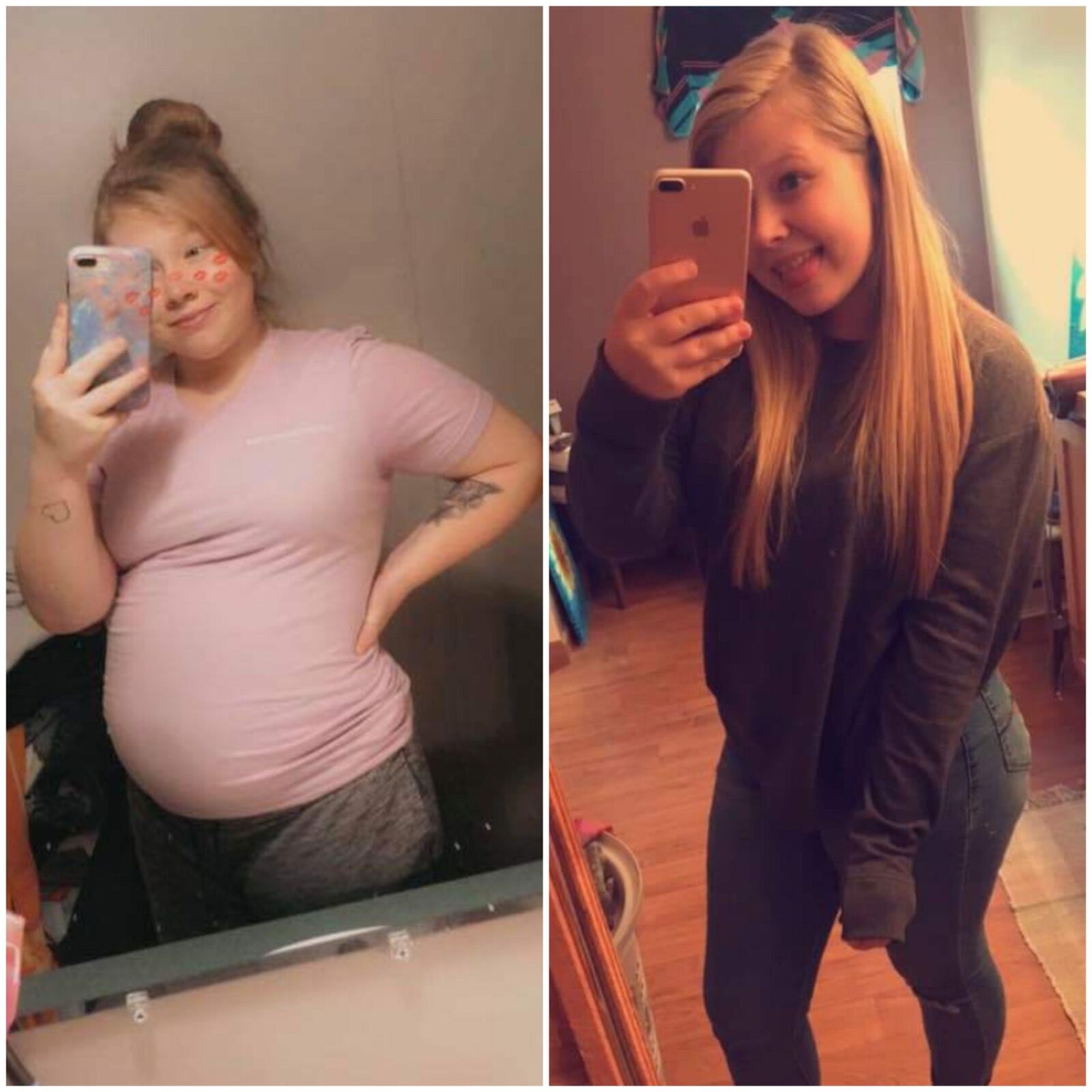 Pregnant teens - before and after 6