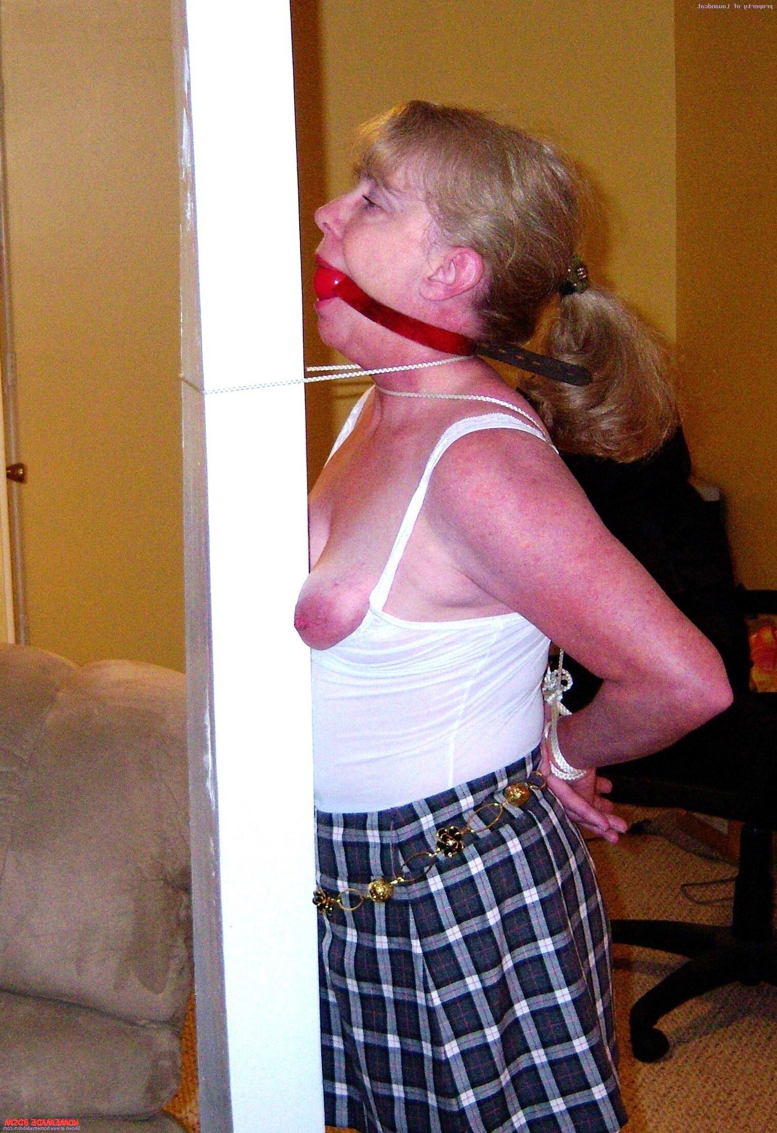 Naughty Granny enjoys her punishment