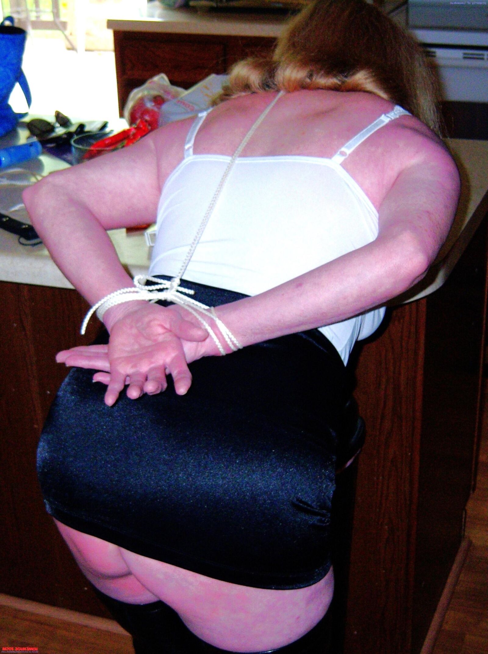 Naughty Granny enjoys her punishment