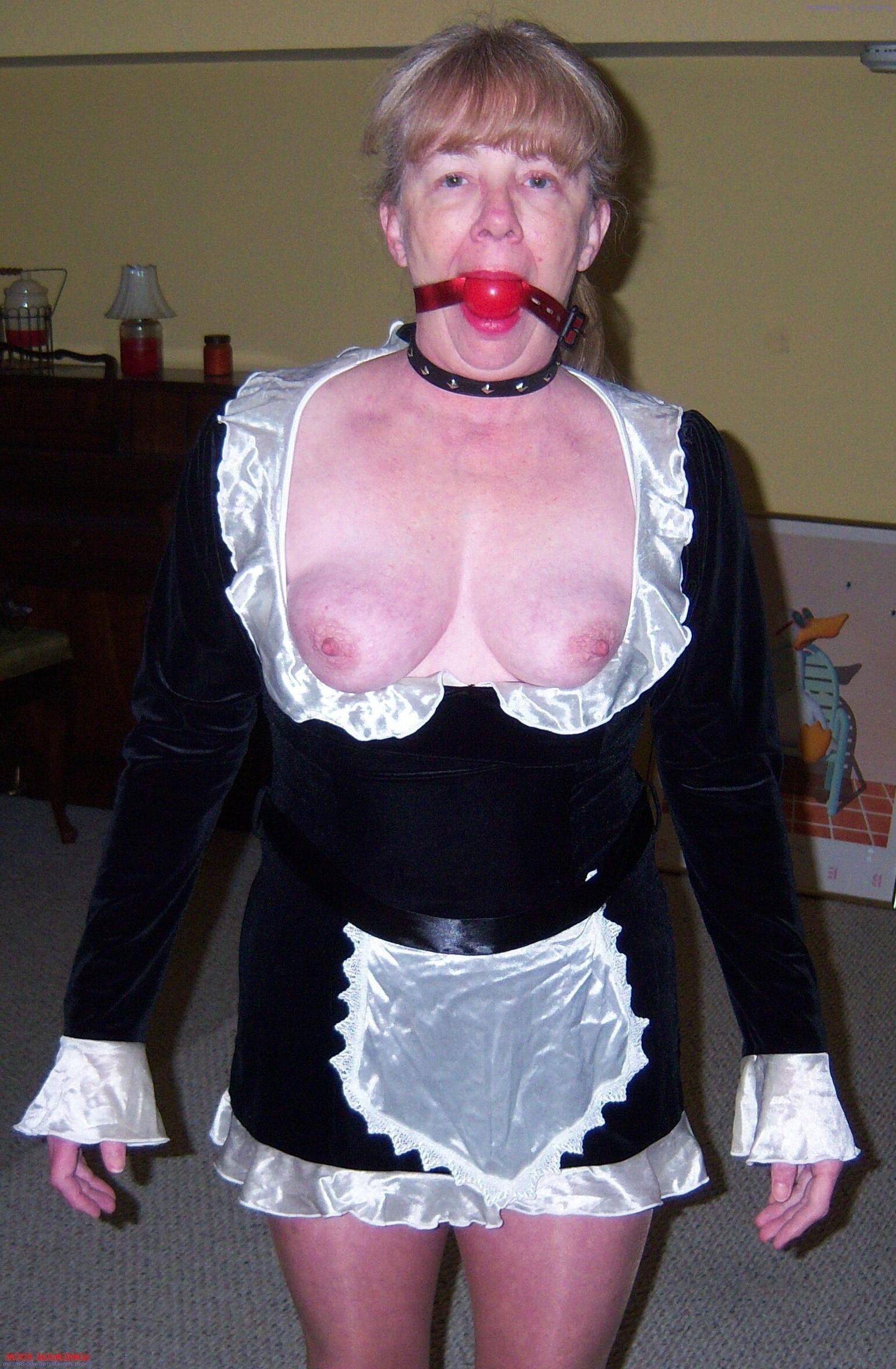 Naughty Granny enjoys her punishment