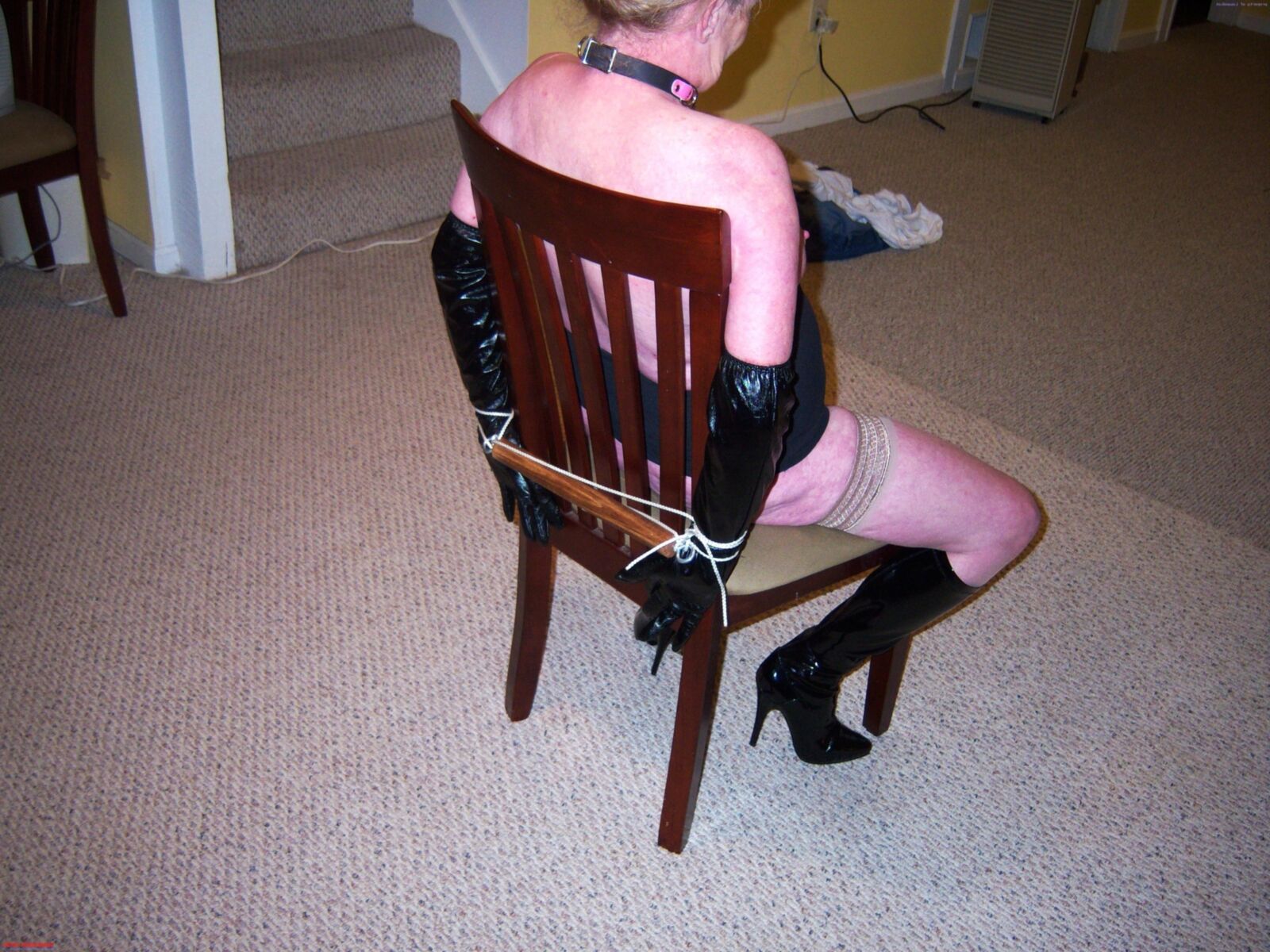 Naughty Granny enjoys her punishment