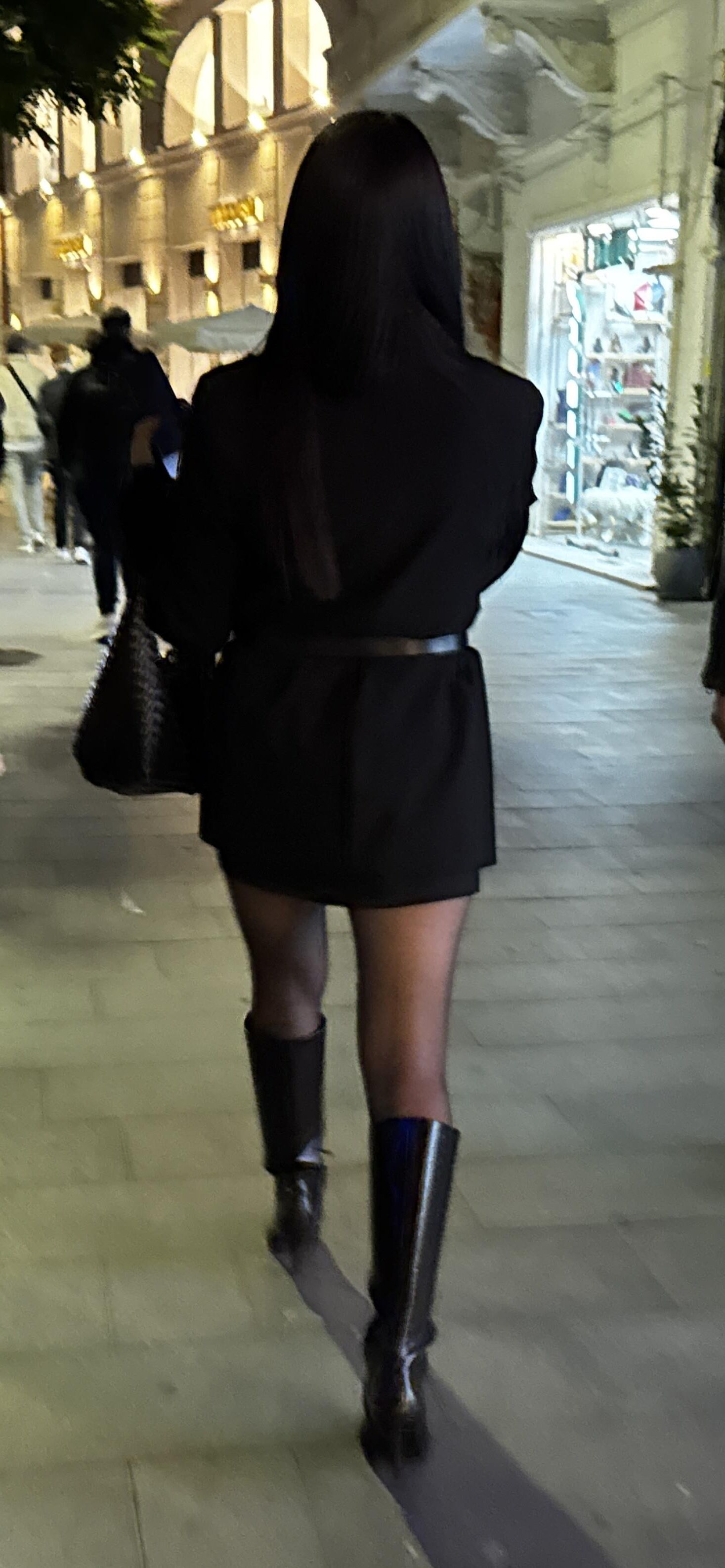 black pantyhose street