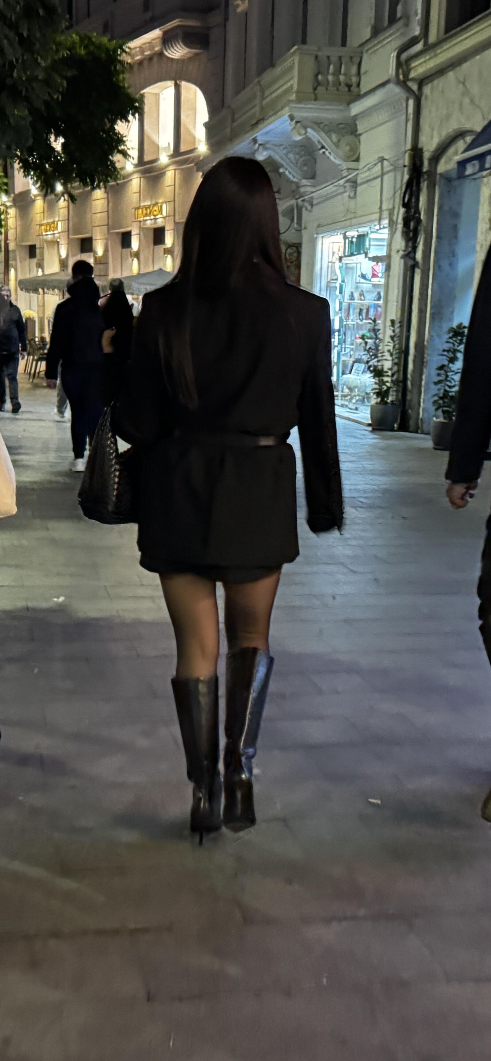 black pantyhose street