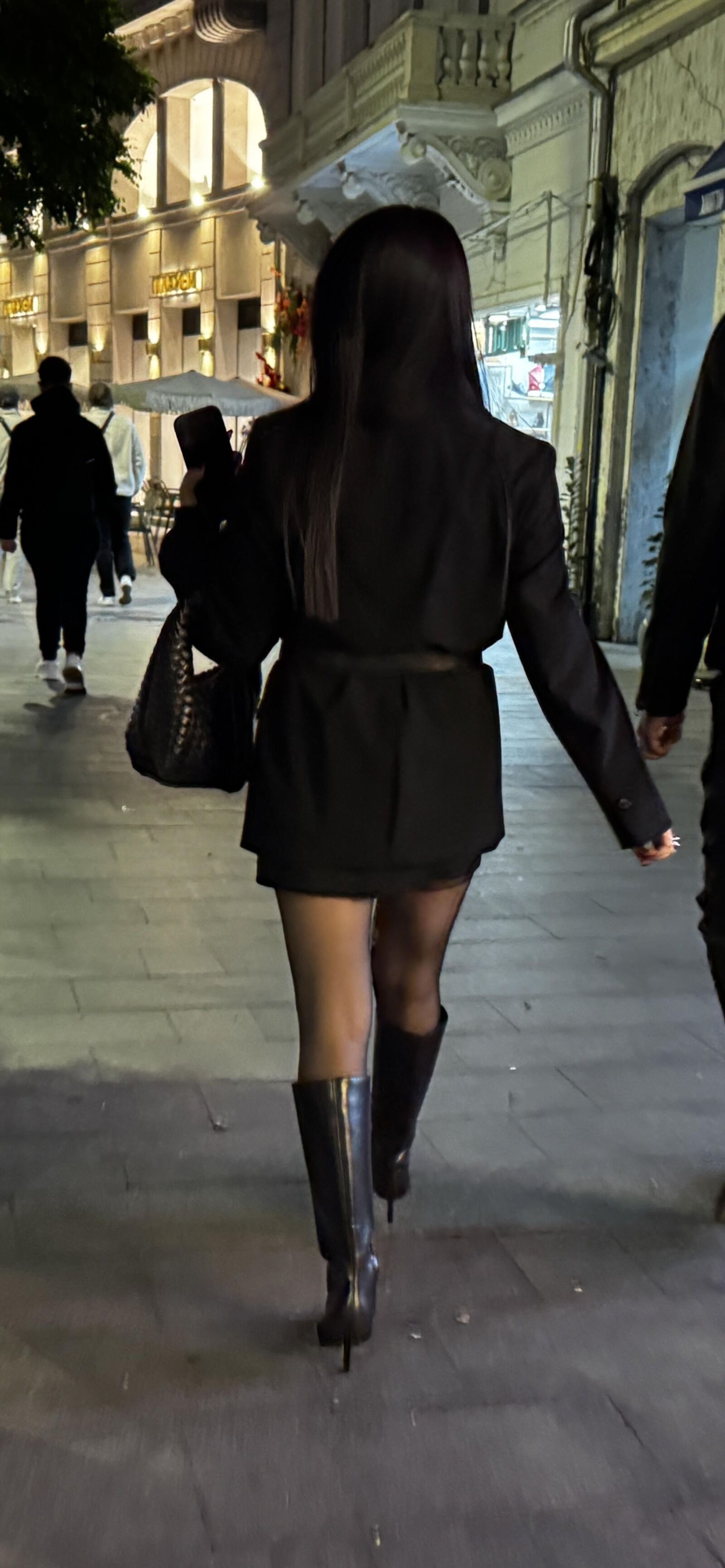 black pantyhose street