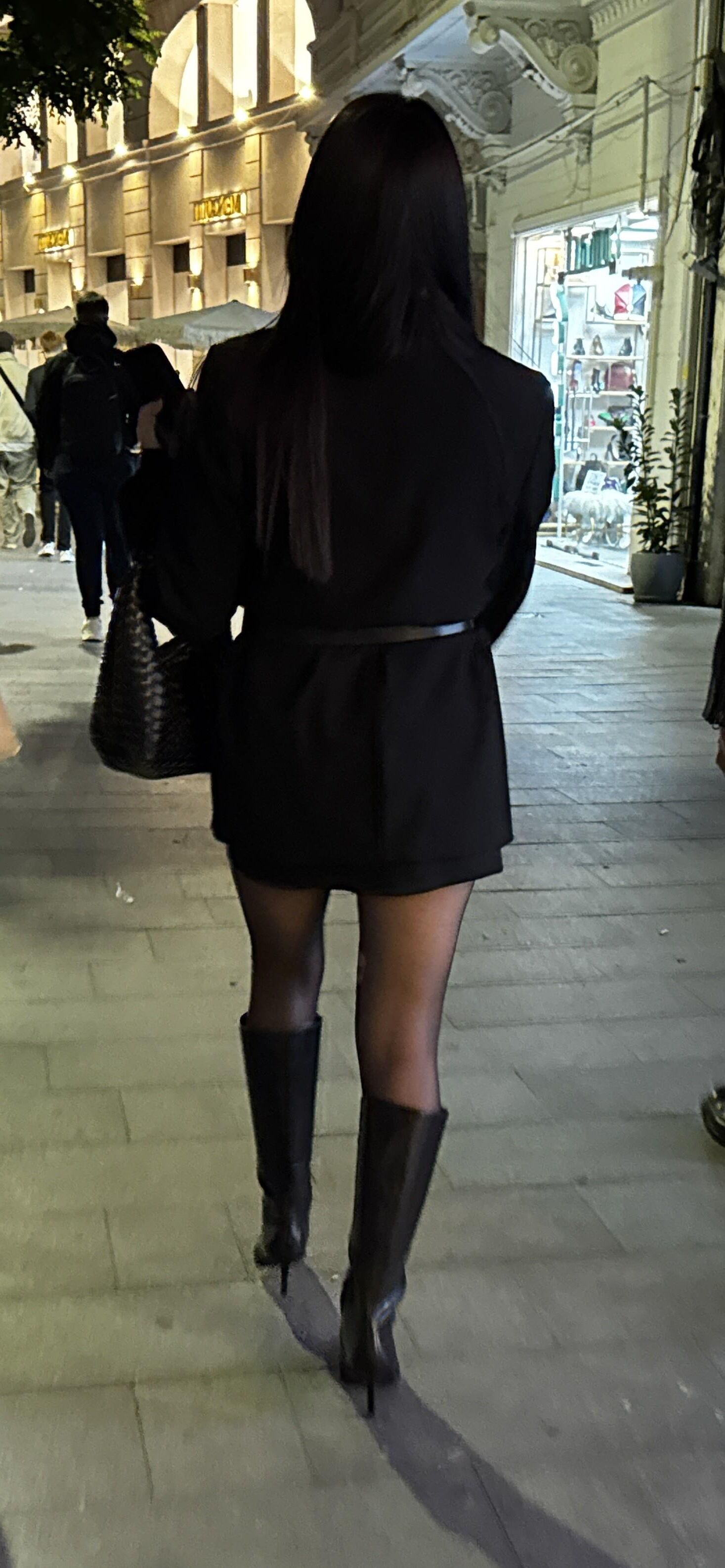 black pantyhose street