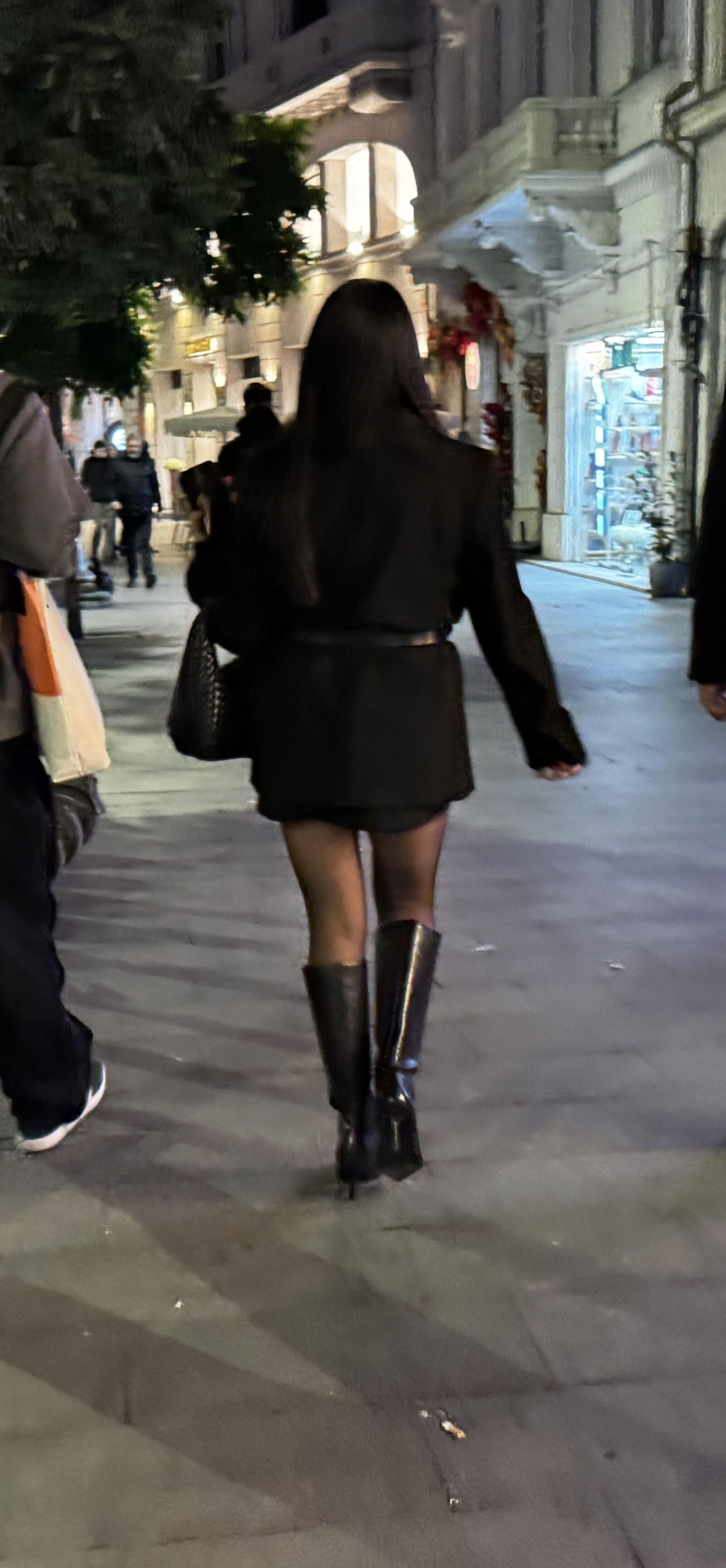 black pantyhose street