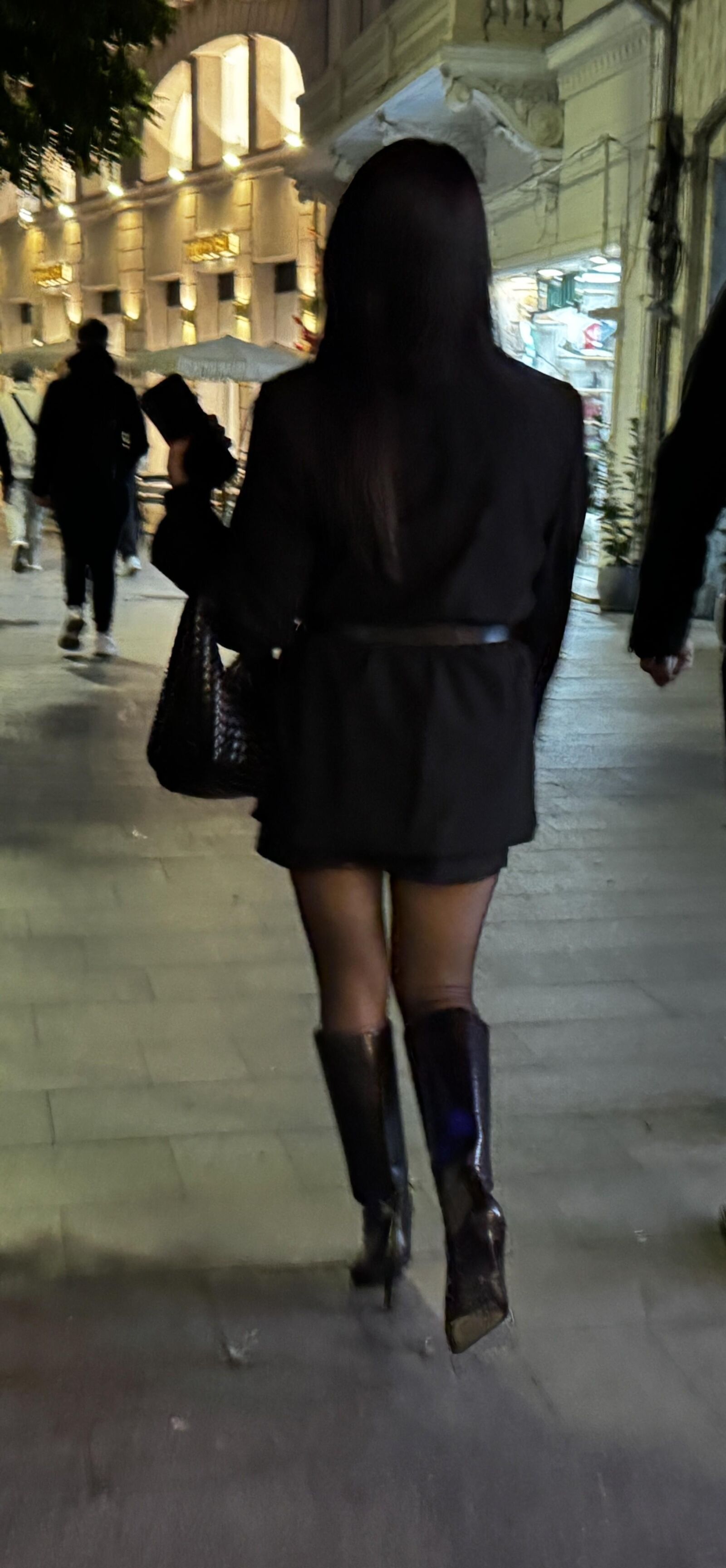 black pantyhose street