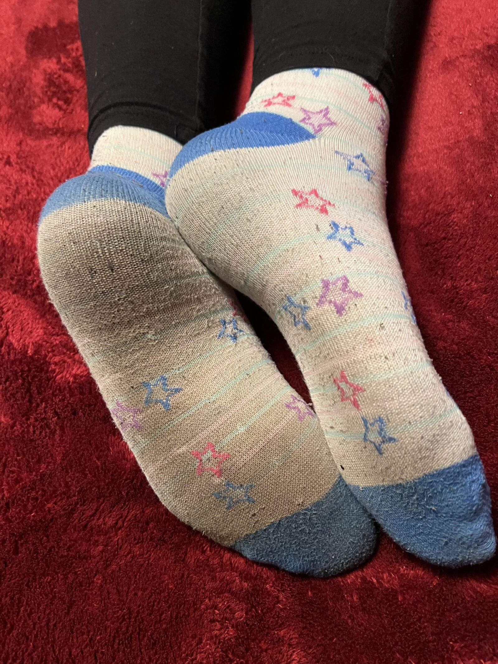 girls in blue socks