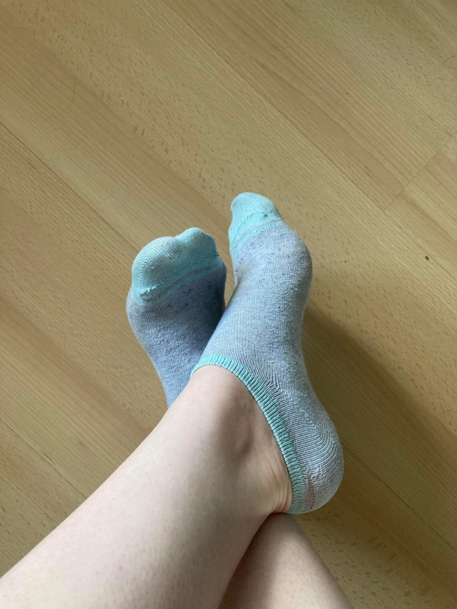 girls in blue socks