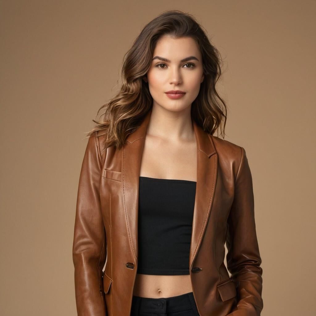 A.I. Brown Leather Blazer