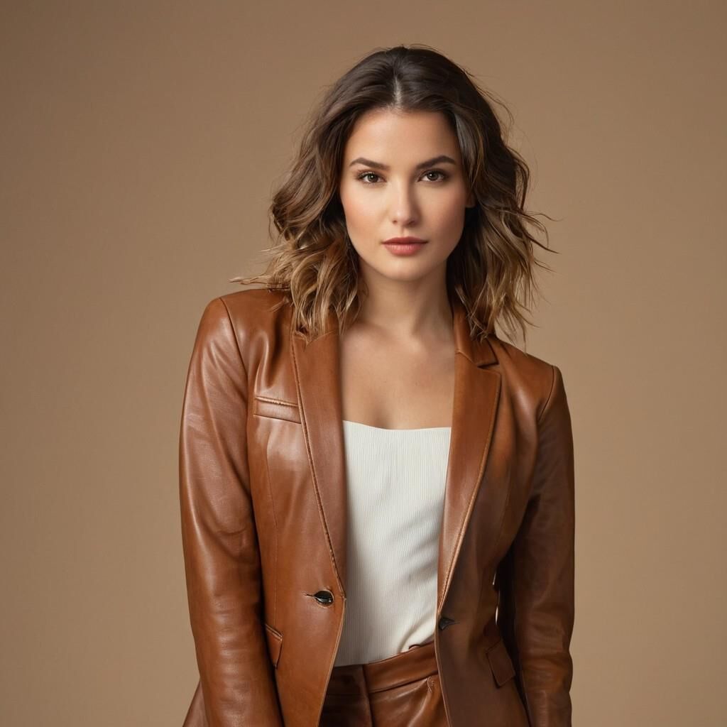 A.I. Brown Leather Blazer