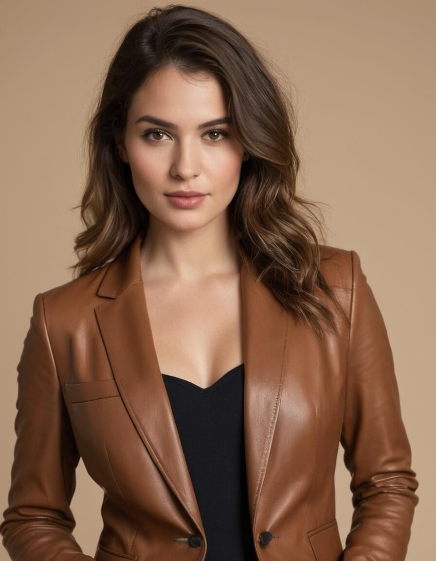 A.I. Brown Leather Blazer