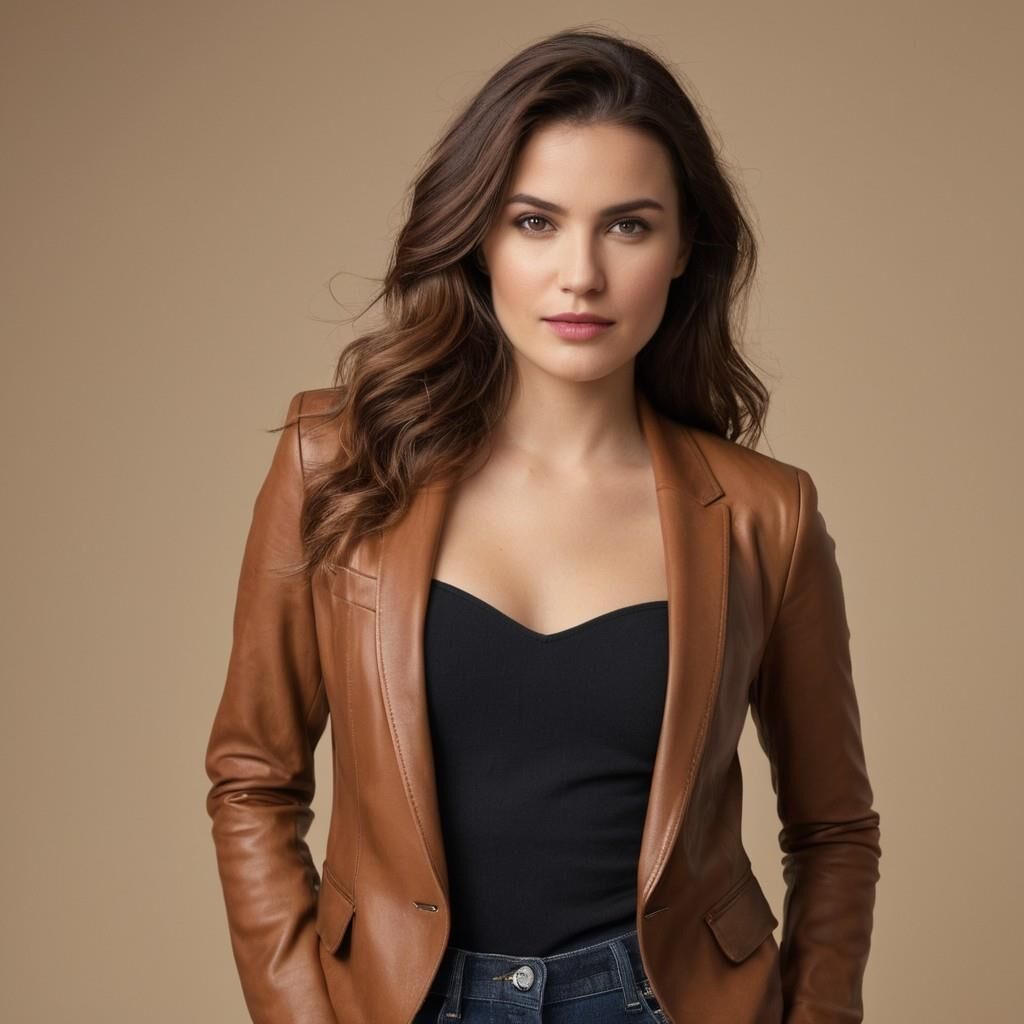 A.I. Brown Leather Blazer