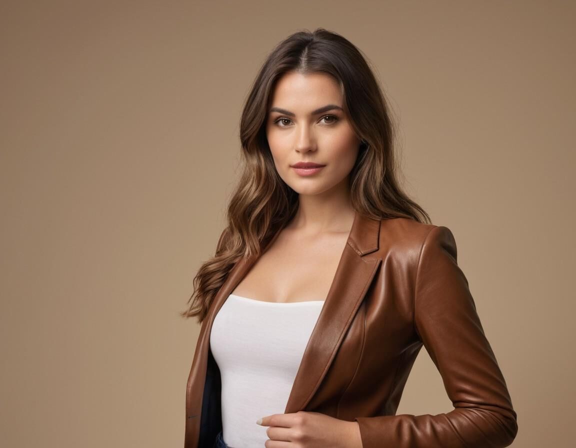 A.I. Brown Leather Blazer