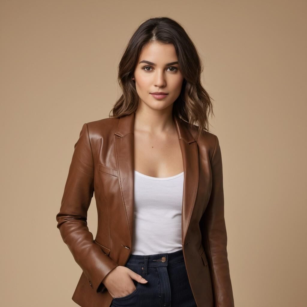 A.I. Brown Leather Blazer