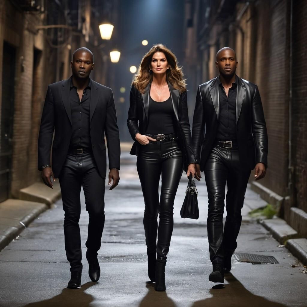 A.I. Cindy Crawford en cuir