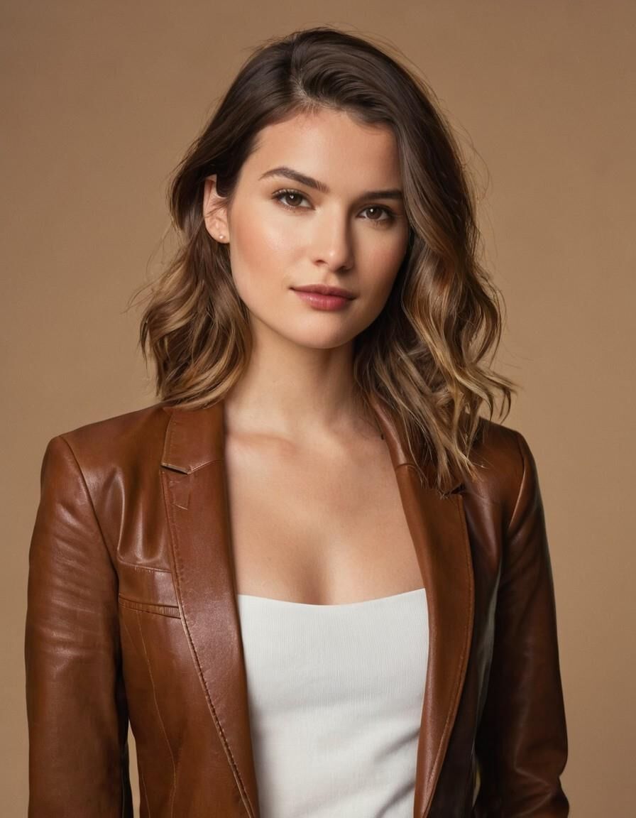 A.I. Brown Leather Blazer