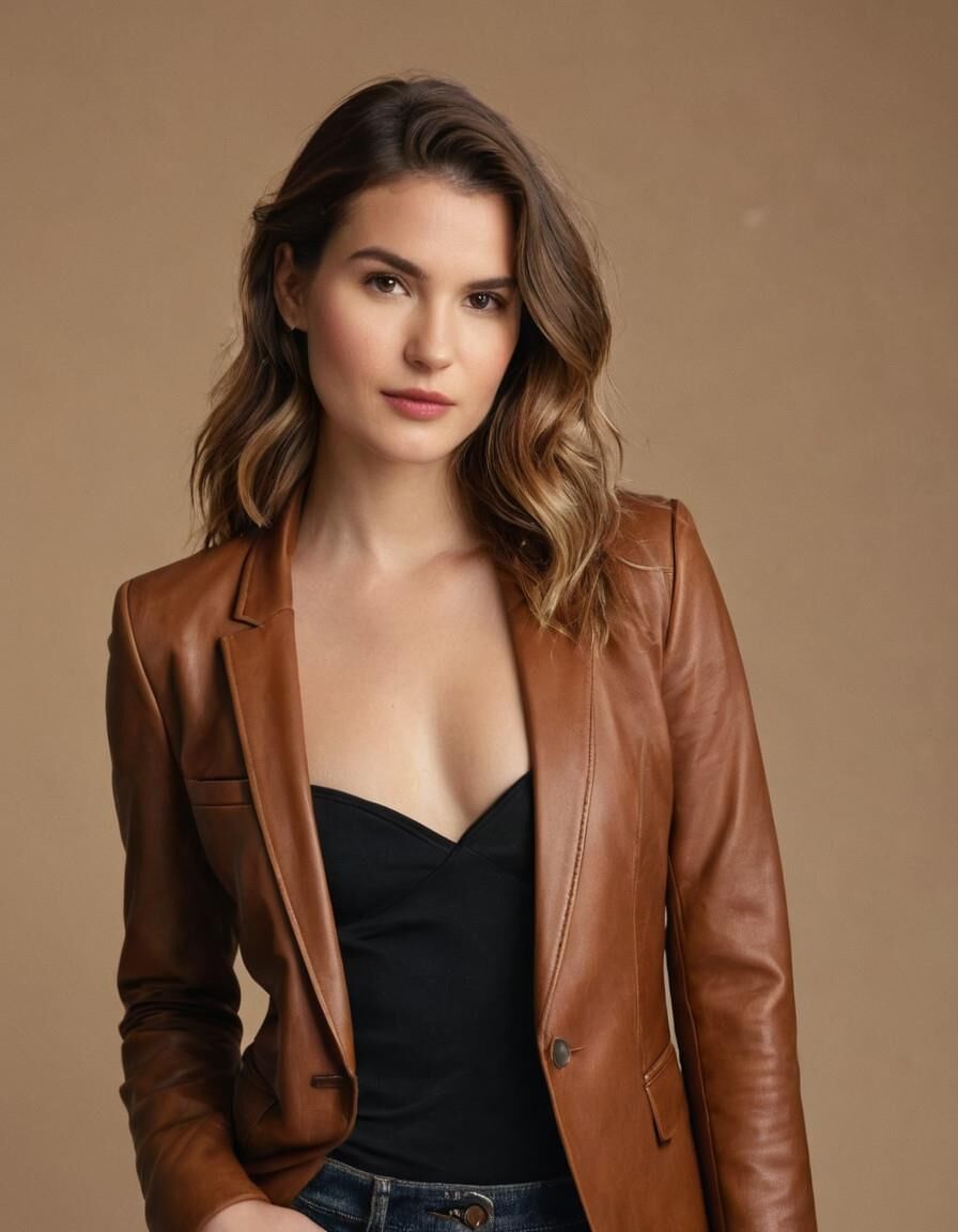 A.I. Brown Leather Blazer