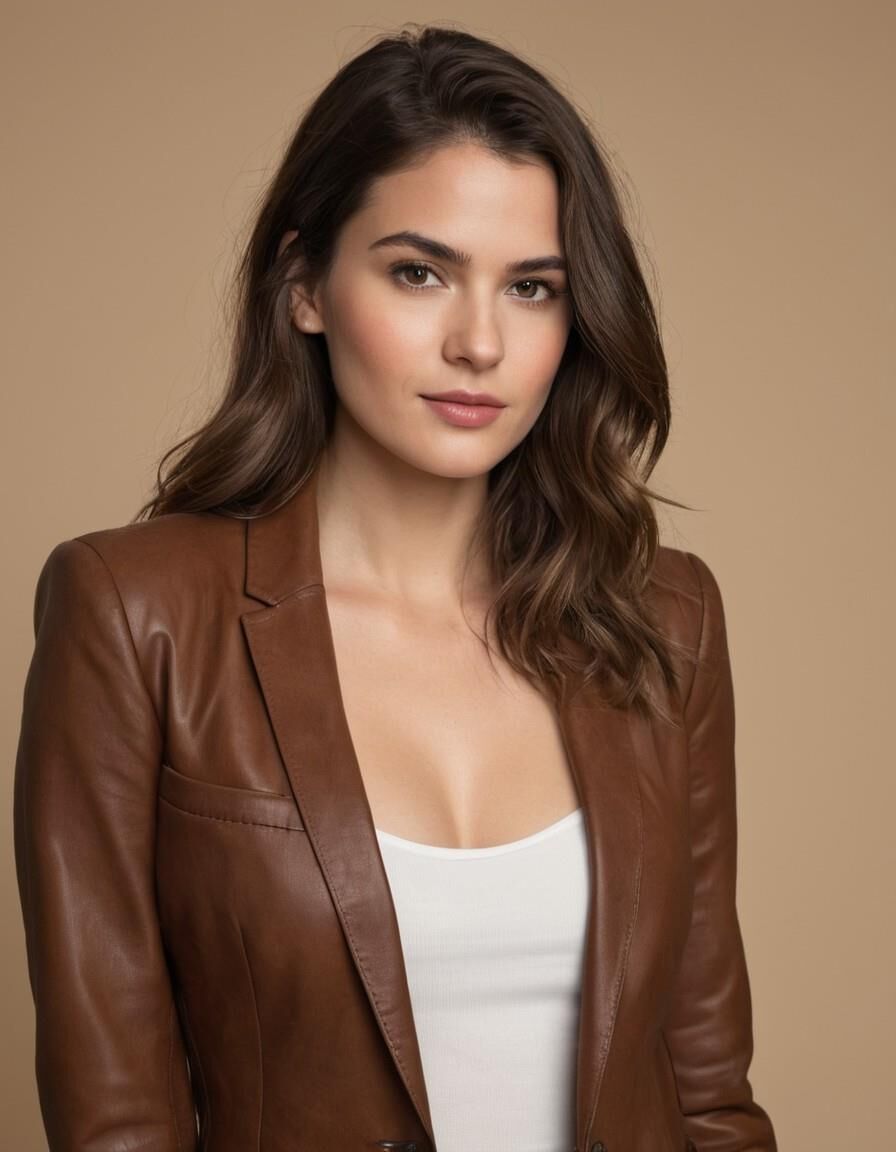 A.I. Brown Leather Blazer