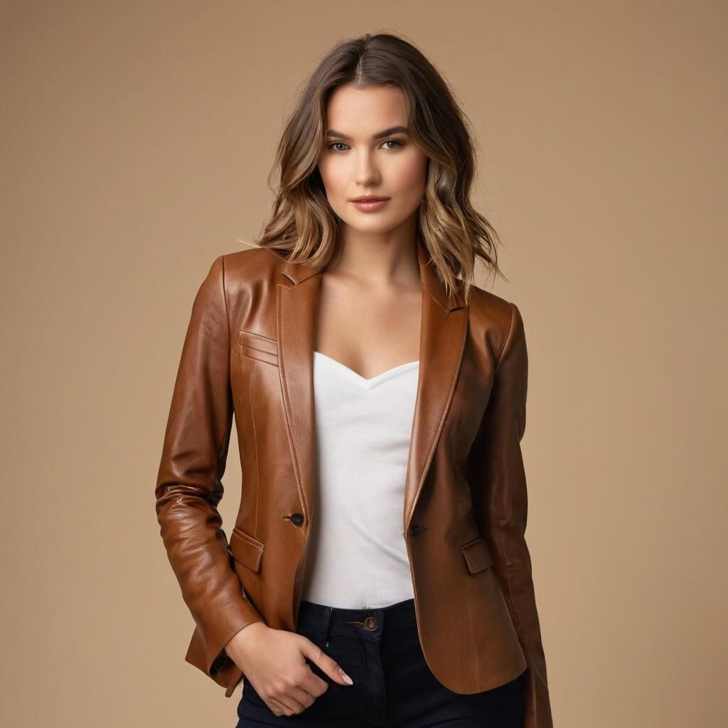 A.I. Brown Leather Blazer