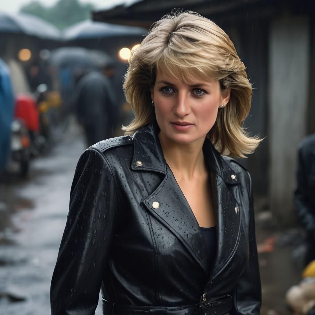 L'IA Princes Diana Spencer dans Leather est perdue