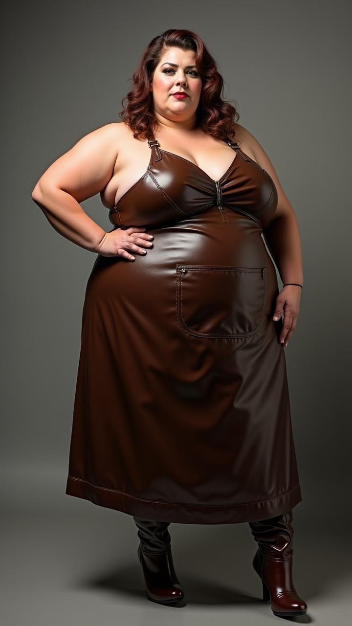 BBW in Latexschürze