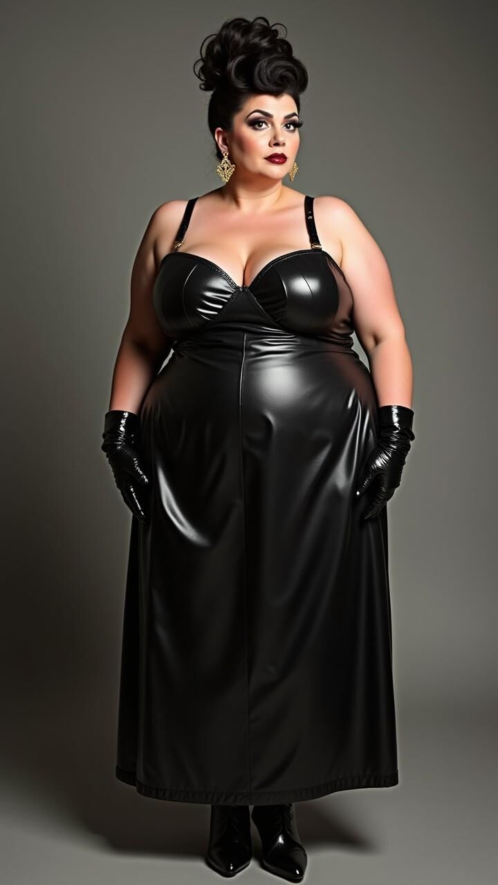 BBW in Latexschürze