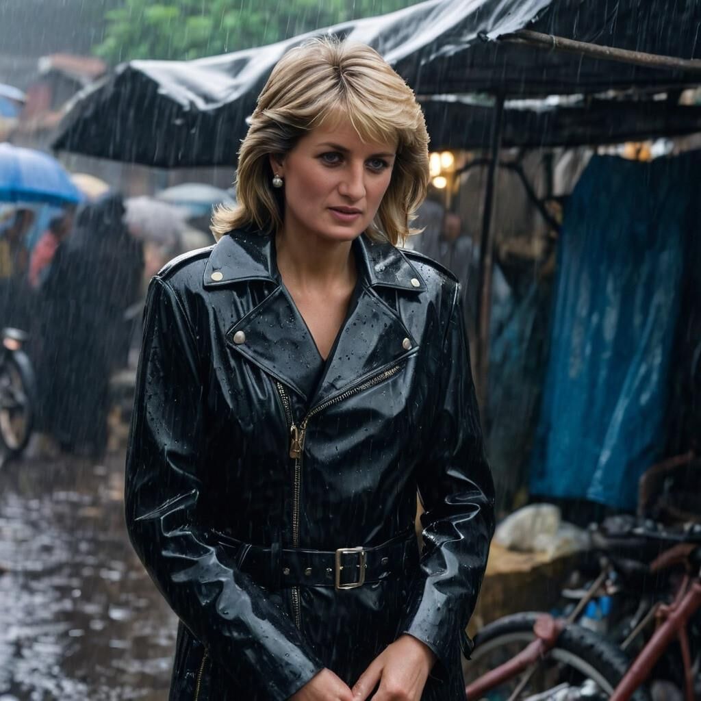 L'IA Princes Diana Spencer dans Leather est perdue