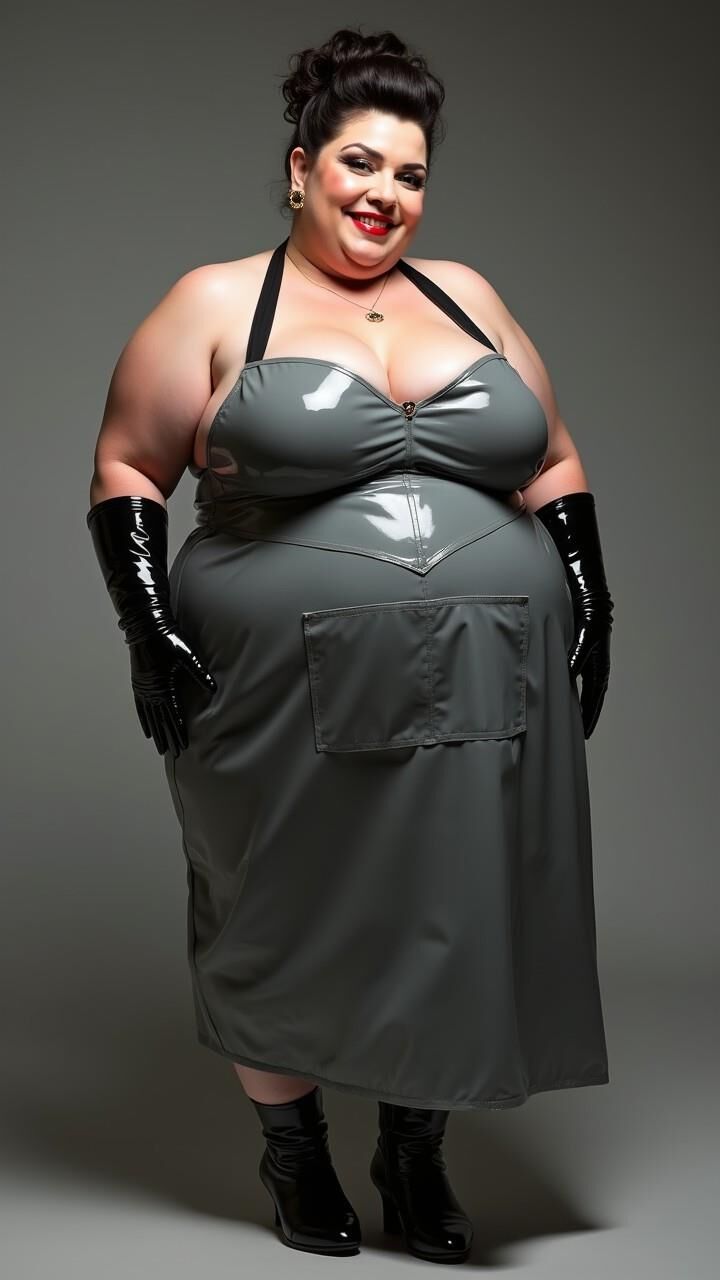 BBW in Latexschürze