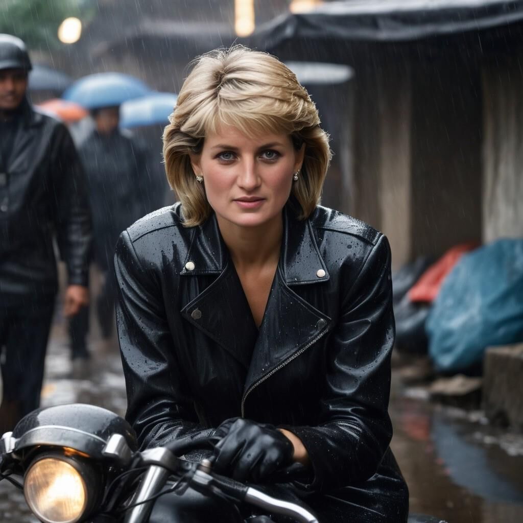 L'IA Princes Diana Spencer dans Leather est perdue