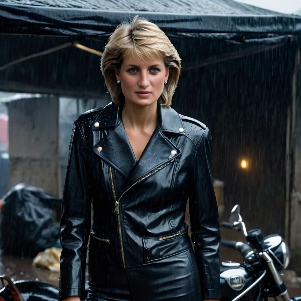 L'IA Princes Diana Spencer dans Leather est perdue