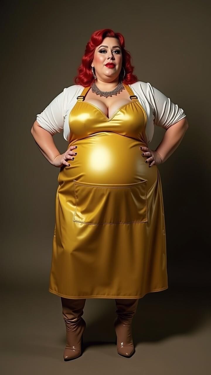 BBW in Latexschürze