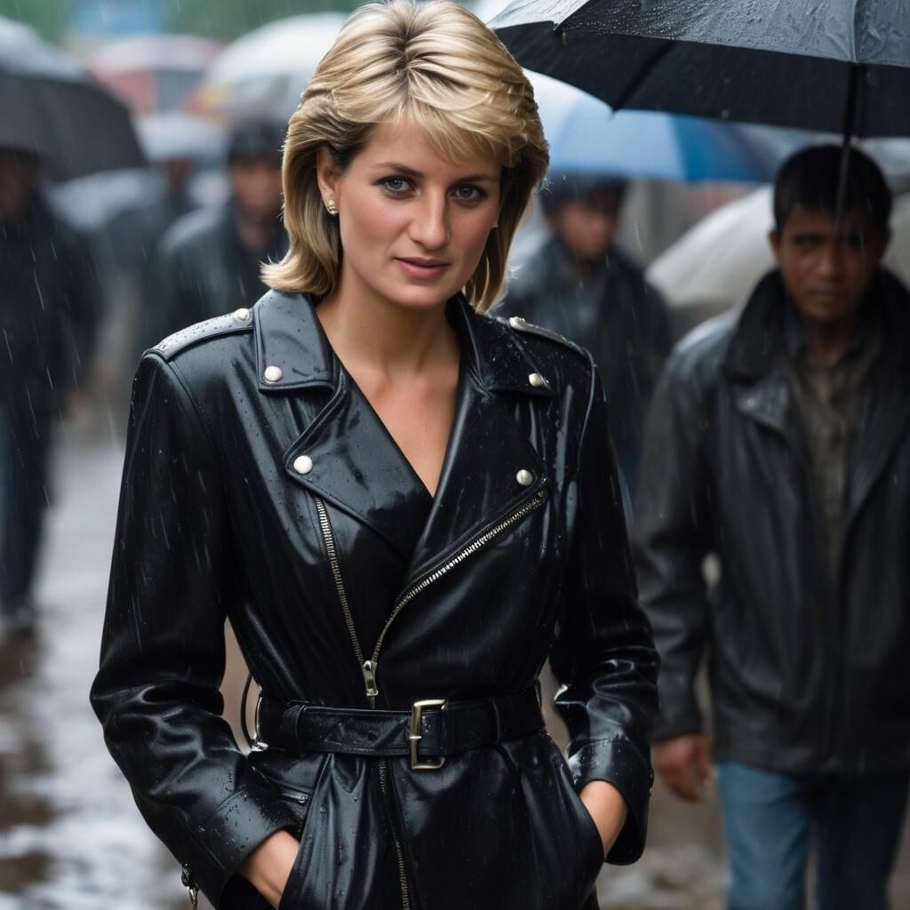 L'IA Princes Diana Spencer dans Leather est perdue