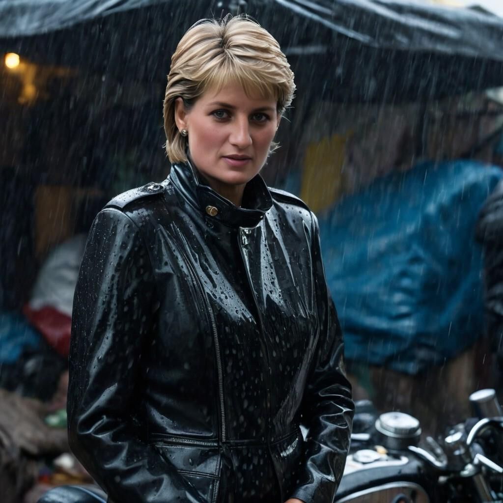 L'IA Princes Diana Spencer dans Leather est perdue