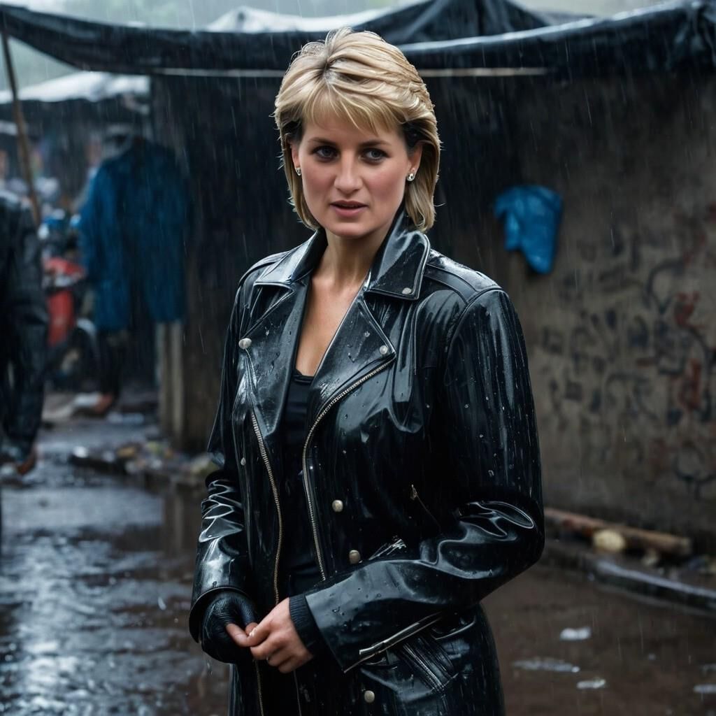 L'IA Princes Diana Spencer dans Leather est perdue