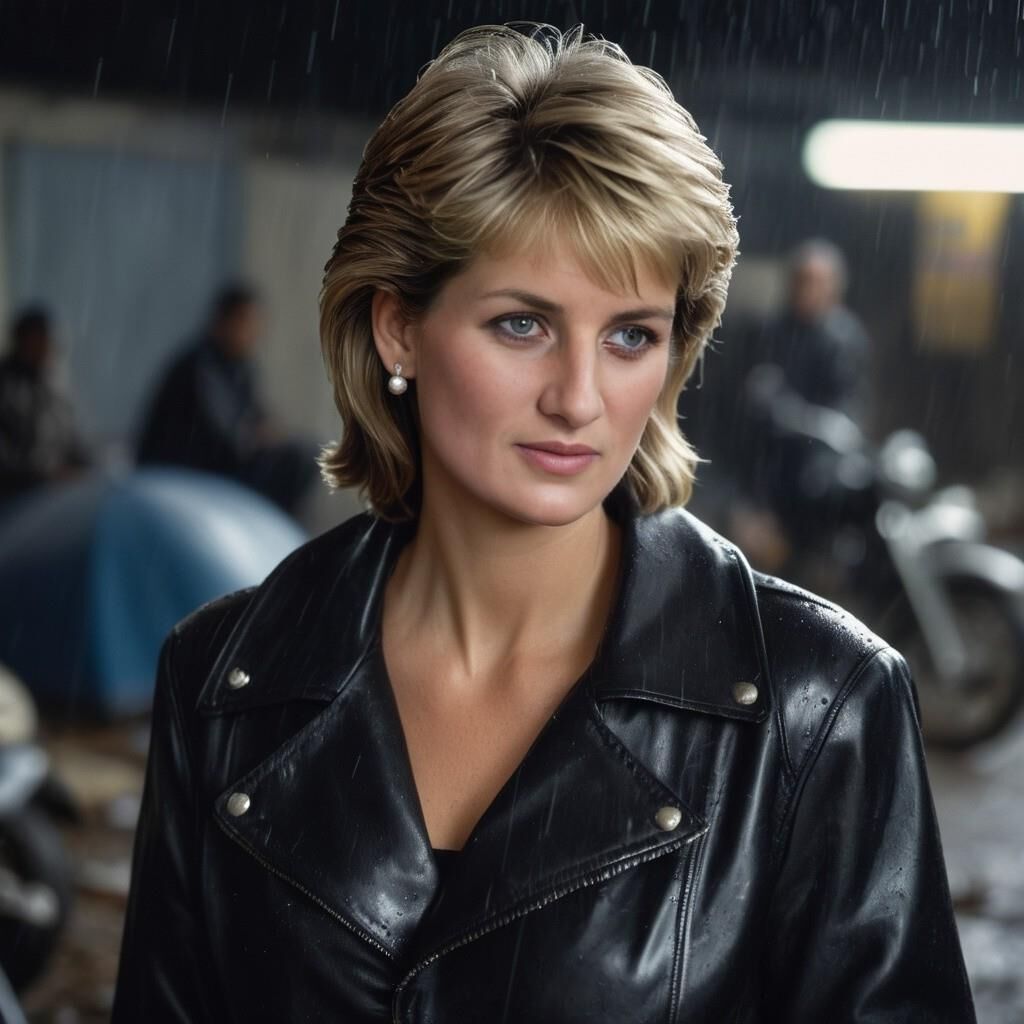 L'IA Princes Diana Spencer dans Leather est perdue