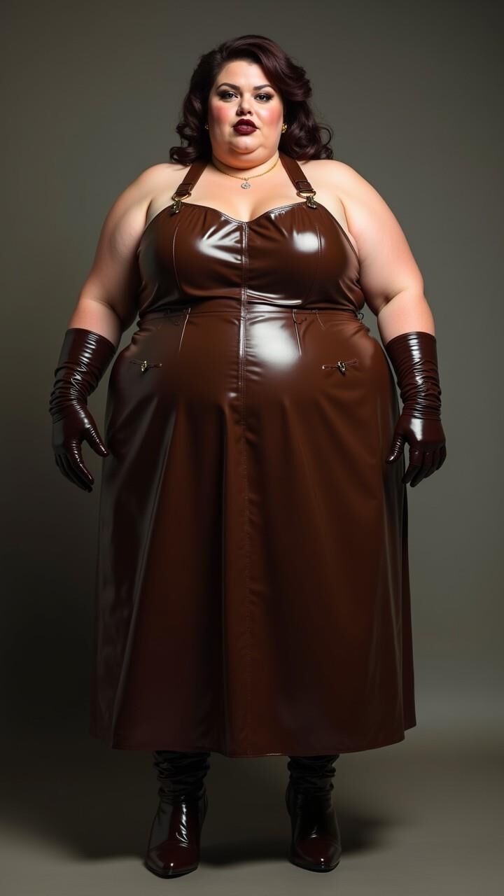 BBW in Latexschürze