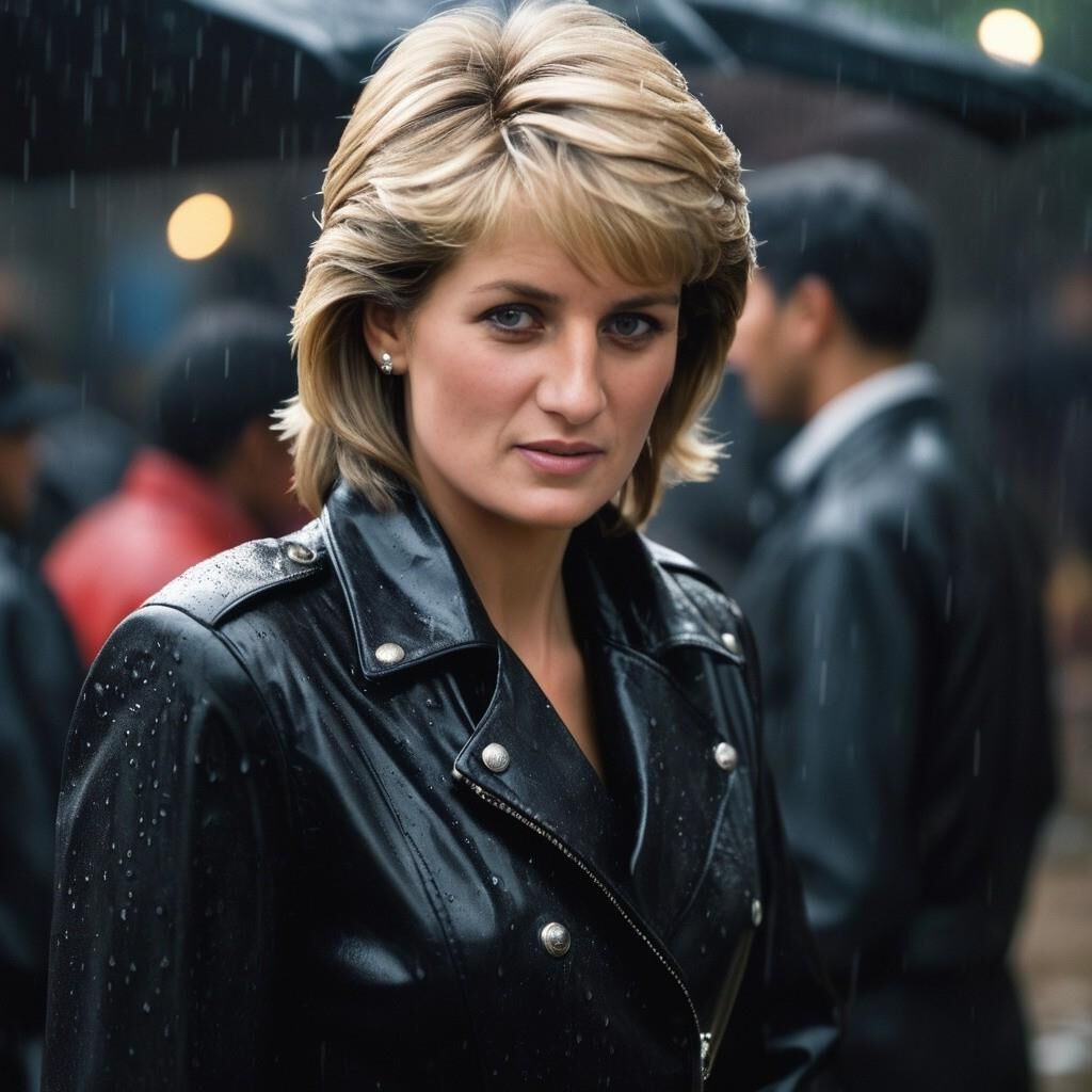 L'IA Princes Diana Spencer dans Leather est perdue