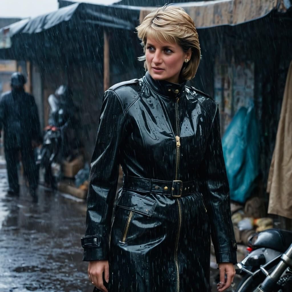 L'IA Princes Diana Spencer dans Leather est perdue